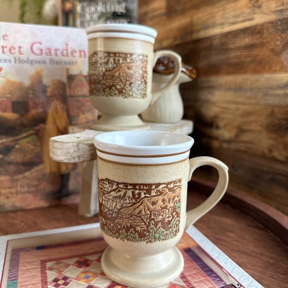 Rustic Grand Canyon embossed mug set of 2 - Picture 4 of 16